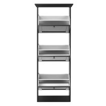 Votex Wooden Shoe Storage Cabinet With 3 Doors In Anthracite