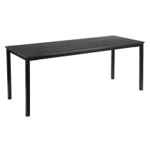 Etax Rectangular 180cm Wooden Dining Table In Black