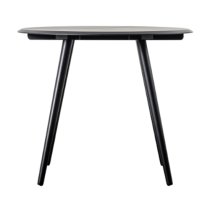 Maddux Round Wooden Dining Table In Black