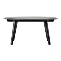 Maddux Round Wooden Coffee Table In Black