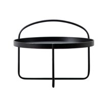 Marbury Round Metal Coffee Table In Black