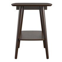 Brittan Wooden End Table In Walnut