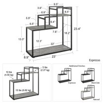 Warton Wooden Plant Stand With Metal Frame In Espresso