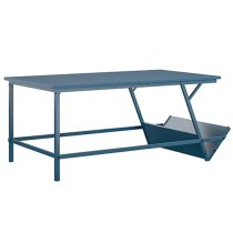 Rockingham Wooden Coffee Table With Magazine Rack In Blue