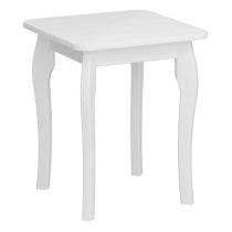 Braque Wooden Dressing Table Stool In White