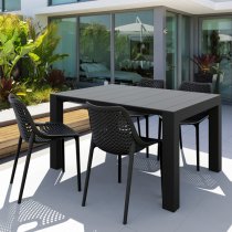 Ventsor Outdoor Extending Dining Table In Black