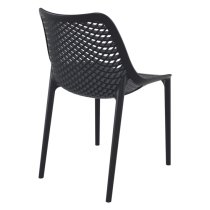 Aultas Outdoor Black Stacking Dining Chairs In Pair