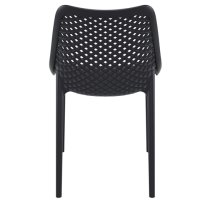 Aultas Outdoor Black Stacking Dining Chairs In Pair