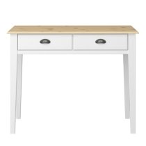 Nebula Wooden Study Desk In White And Pine