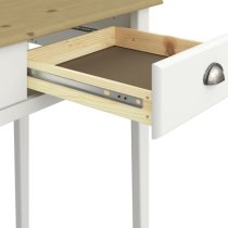 Nebula Wooden Study Desk In White And Pine