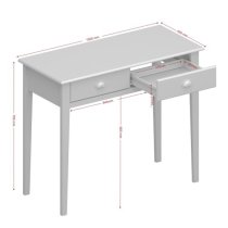 Nebula Wooden Study Desk In White And Pine