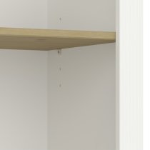 Nebula Wooden Bookcase With 4 Shelves In White And Pine