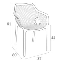 Aultos Outdoor Stacking Armchair In Tropical Green