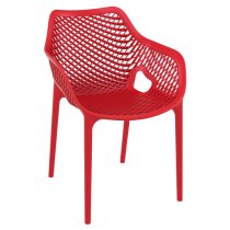 Aultos Outdoor Red Stacking Armchairs In Pair