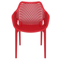 Aultos Outdoor Red Stacking Armchairs In Pair