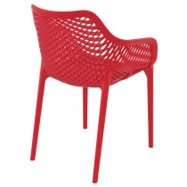 Aultos Outdoor Red Stacking Armchairs In Pair