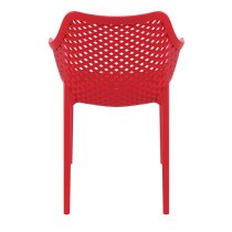 Aultos Outdoor Red Stacking Armchairs In Pair