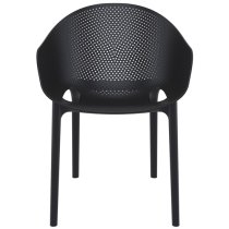 Shipley Outdoor Stacking Armchair In Black