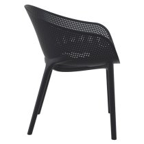 Shipley Outdoor Stacking Armchair In Black