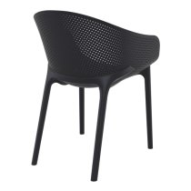 Shipley Outdoor Stacking Armchair In Black