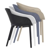 Shipley Outdoor Stacking Armchair In Black