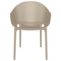 Shipley Outdoor Stacking Armchair In Taupe