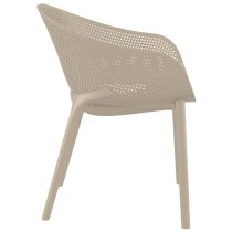 Shipley Outdoor Stacking Armchair In Taupe