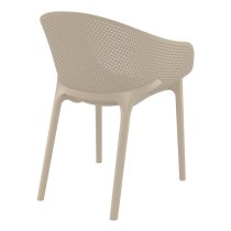 Shipley Outdoor Stacking Armchair In Taupe