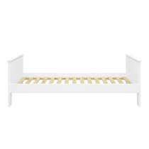 Albia Wooden Single Bed In White