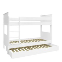 Albia Wooden Bunk Bed In White