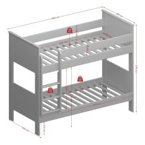 Albia Wooden Bunk Bed In White