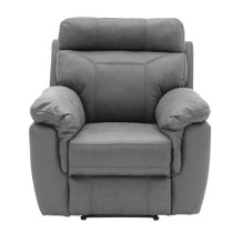 Colyton Fabric Recliner 1 Seater Sofa In Grey