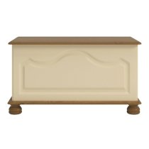 Richland Wooden Blanket Box In Cream And Pine