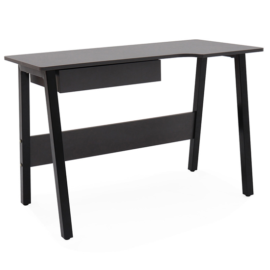 Galashiels Wooden Laptop Desk In Grey And Black