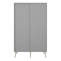 Strafford Wooden Sliding Wardrobe With 2 Doors In Grey