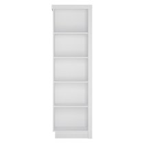 Lyco Left Handed High Gloss Bookcase In White