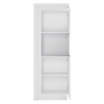 Lyco High Right Handed White High Gloss Display Cabinet With LED