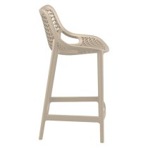 Arrochar Outdoor Polypropylene Bar Stool In Taupe