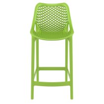 Arrochar Outdoor Green Polypropylene Bar Stools In Pair