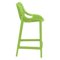 Arrochar Outdoor Green Polypropylene Bar Stools In Pair