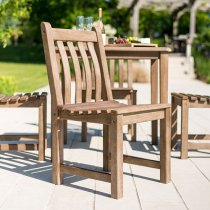 Strox Outdoor Wooden Dining Chair In Chestnut