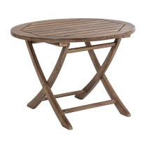 Strox Outdoor Relaxing Chair With Side Table In Chestnut