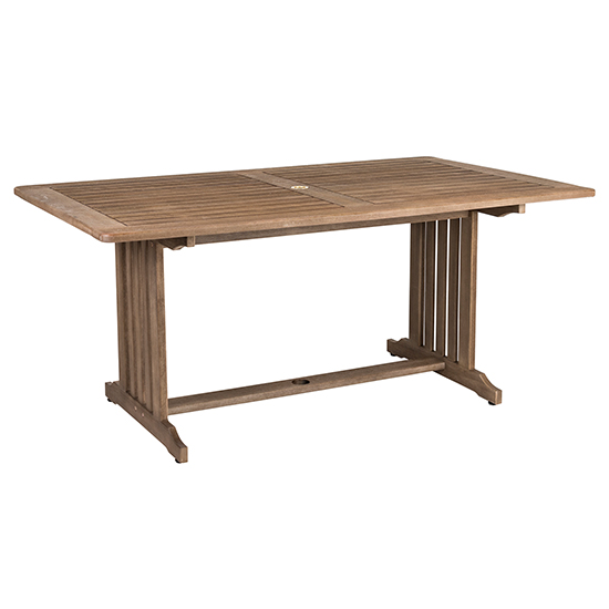 Strox Outdoor 1660mm Wooden Dining Table In Chestnut