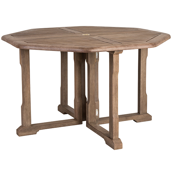 Strox Outdoor Gateleg 1200mm Wooden Dining Table In Chestnut