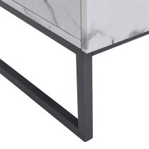 Strada Gloss Bedside Cabinet And 2 Drawer In Diva Marble Effect