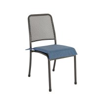 Prats Outdoor Metal Stacking Dining Chair In Grey