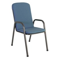 Prats Outdoor Metal Highback Stacking Armchair In Grey