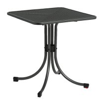 Prats Outdoor Square Bistro Table With 2 Armchairs In Charcoal