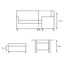 Meltan Outdoor Large Square Modular Dining Set In Pebble Grey