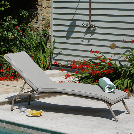 Meltan Outdoor Sun Lounger In Sand